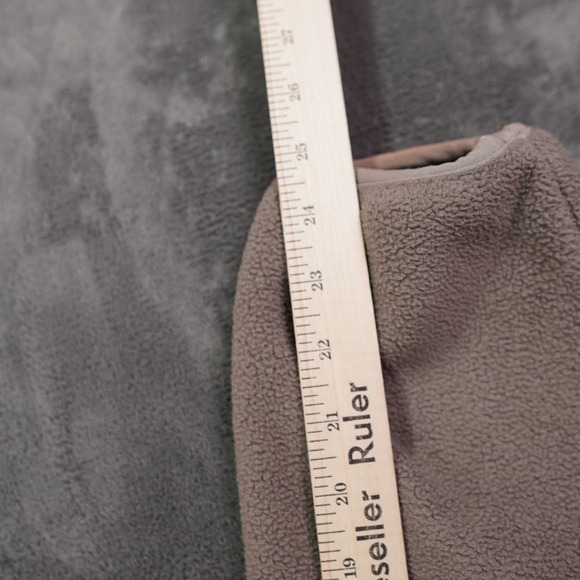 VTG ll Bean Fleece Jacket Mens Large Taupe Sunrise Over Katahdin Logo USA Made - Picture 12 of 14